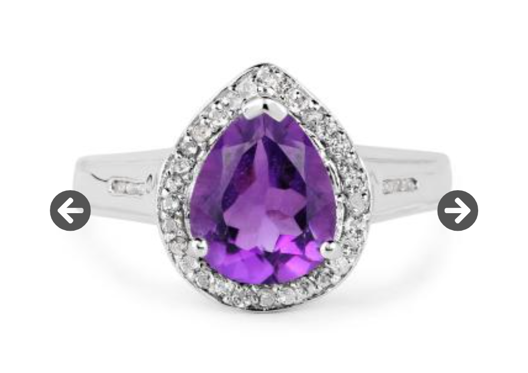 Beautiful Womens Sterling Silver 1.50 CTW Amethyst Size 7 Designer Ring