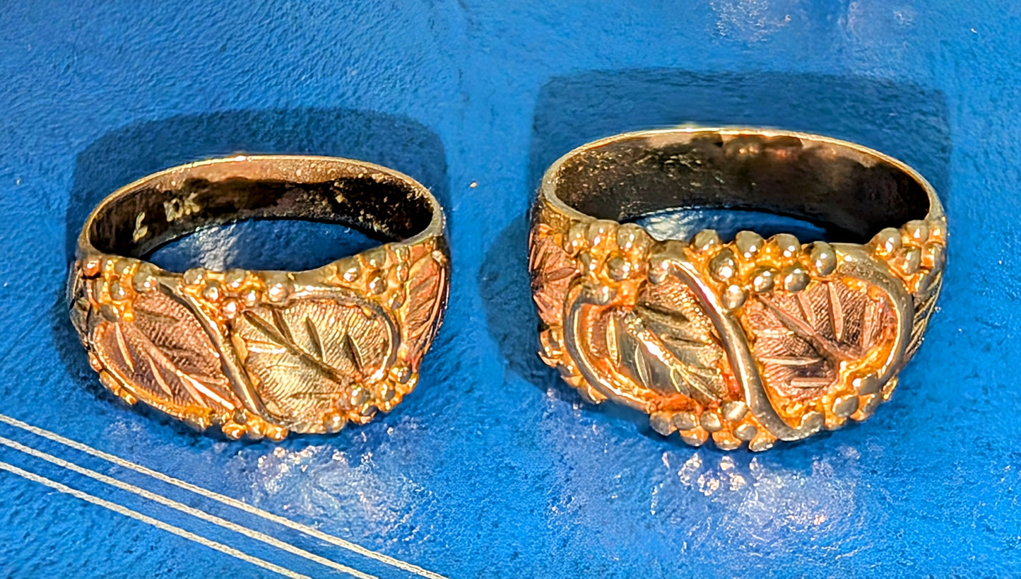 10k Blackhills Gold Ring Set